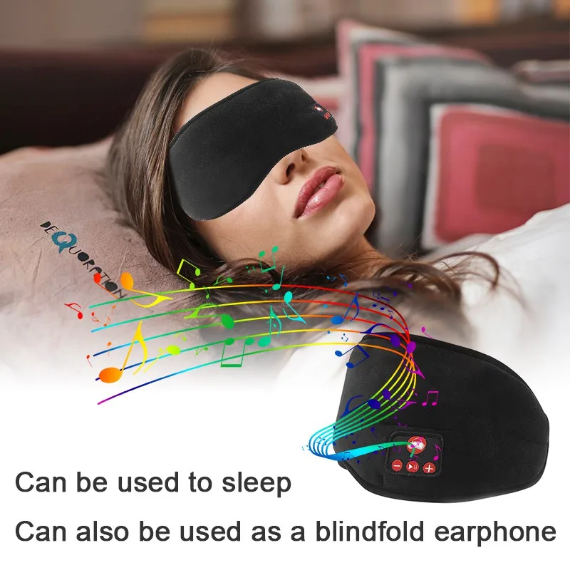 Беспроводная маска для сна для глаз, Bluetooth 5,0, регулятор громкости, чехол для сна, тени для йоги, медитации, Новинка