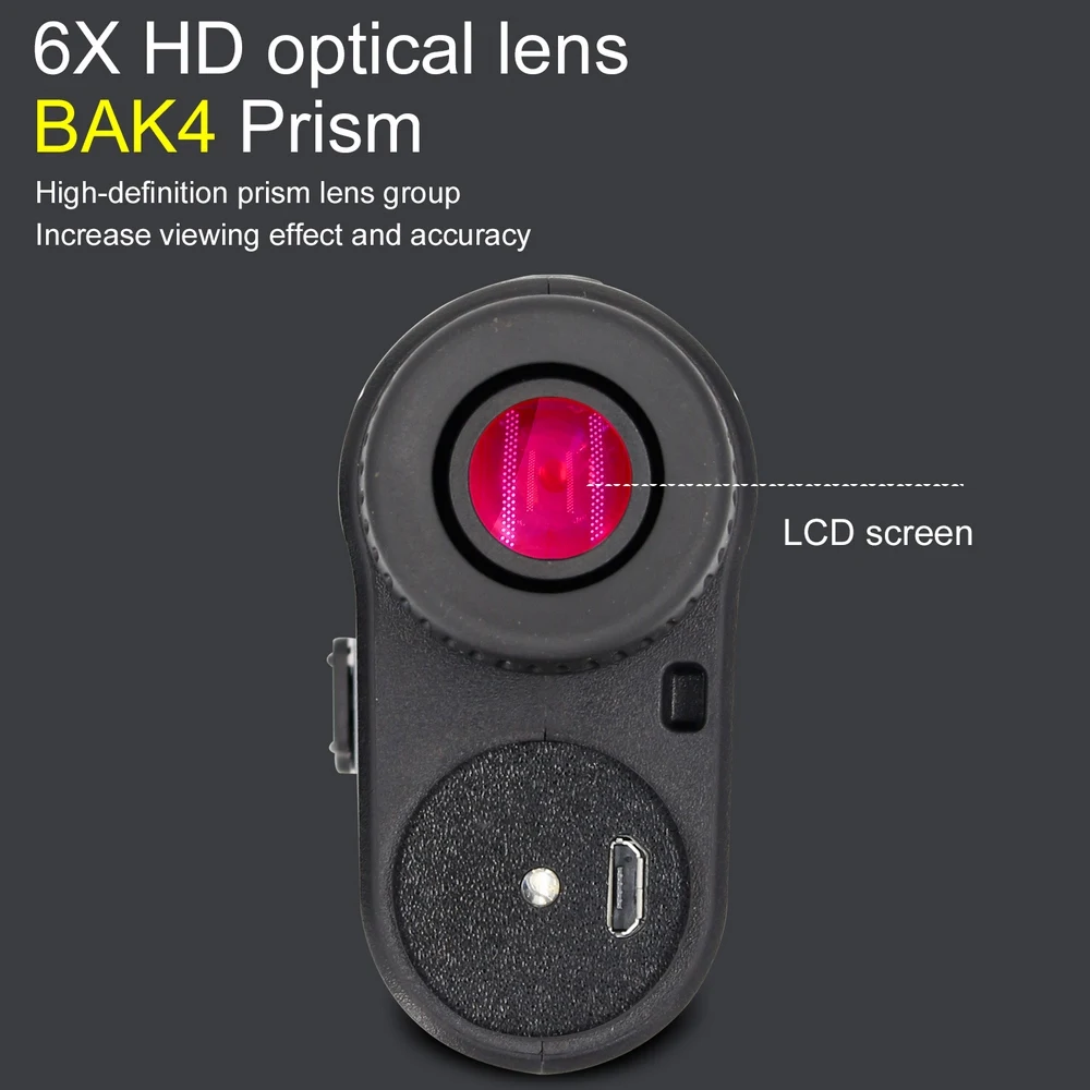 HD Golf Hunting Laser Rangefinder 600M Monocular Digital Distance Meter LCD Display Larger Field of View