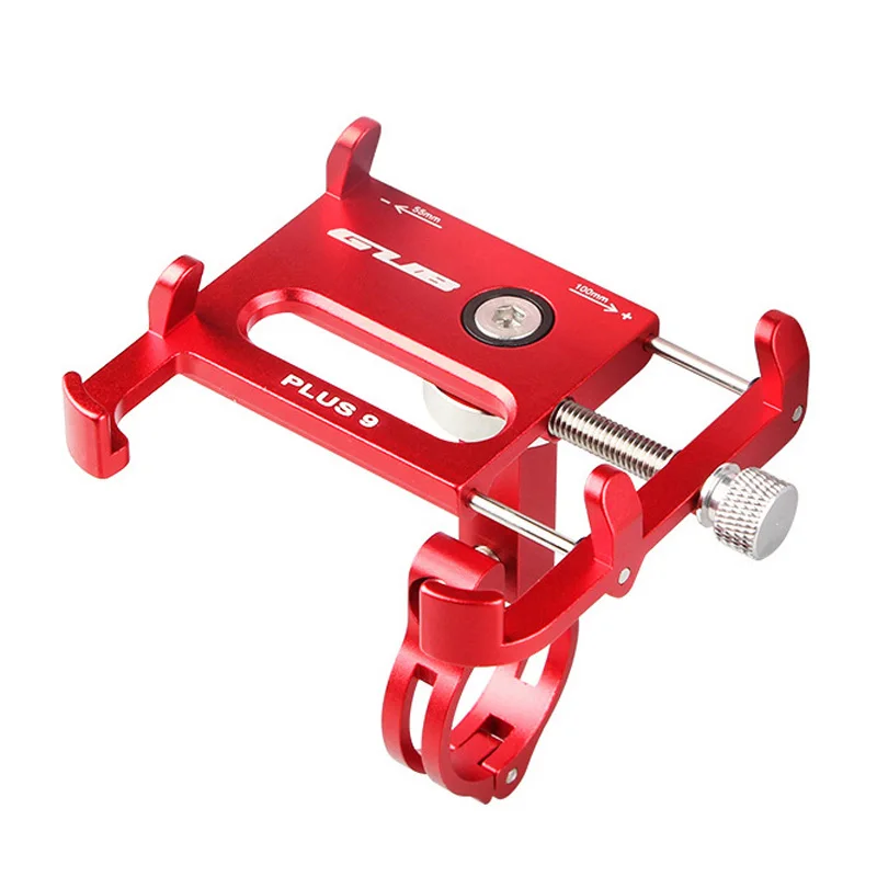 Red Color GUB Plus 9 крепление для телефона для руля велосипеда 55-100 мм Регулируемая Установка вращение на 360 градусов держатель из сплава с ЧПУ анодированная стойка - Цвет: Red Color