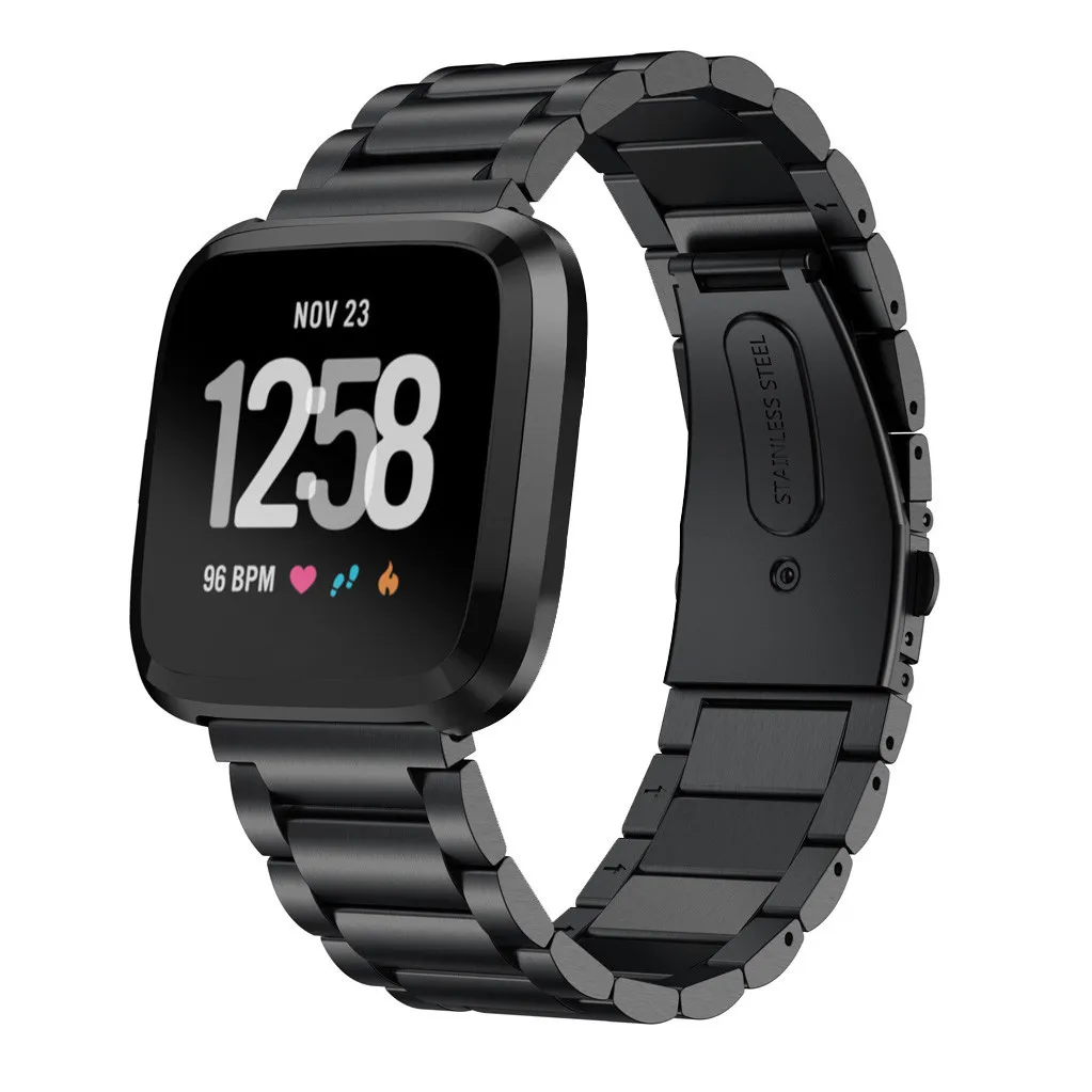 Лучший бесценный стальной ремешок на запястье Браслет замена для Fitbit Versa Lite высокого качества покупки