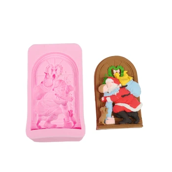 

Santa Gift Cooking Tools Fondant DIY Cake Silicone Moulds Chocolate Baking Decoration Candy Resin Craft