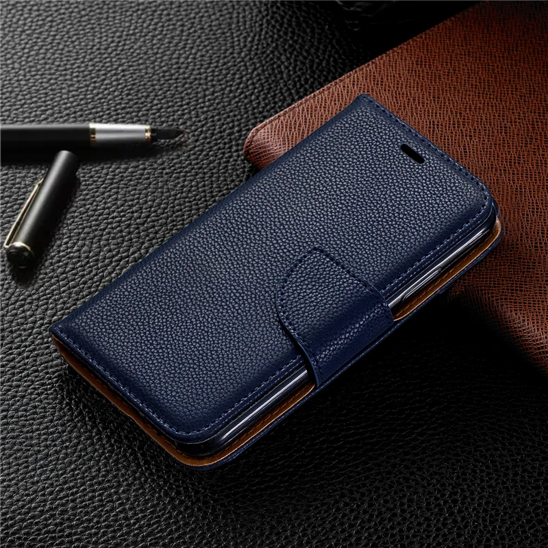 huawei phone cover Litchi Pattern Flip Leather Wallet Case For Huawei P40 P30 Lite/Pro PSmart Z/2019/2020 Y5/Y6/Y7 2018/2019 Honor 7A 8C 9X 9A 9S pu case for huawei Cases For Huawei