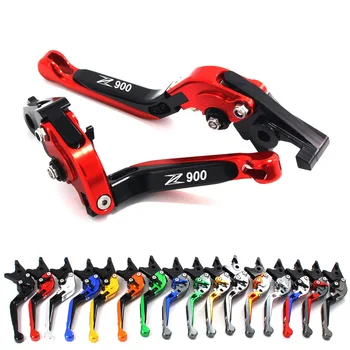 

!Logo(Z900) Green+Titanium For Kawasaki Z900 Z 900 2017 2018 CNC Adjustable Folding Extendable Motorcycle Brake Clutch Levers