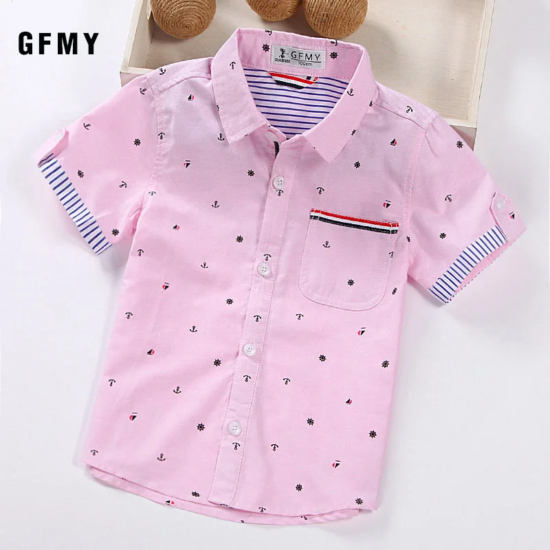 Boys Cotton Short-Sleeve Shirt 1