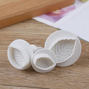 

3Pcs Cake Rose Leaf Plunger Fondant Decorating Sugar Craft Mold Cutter Cake Decorating Pastry Cookie Cake Tools Free Shipping