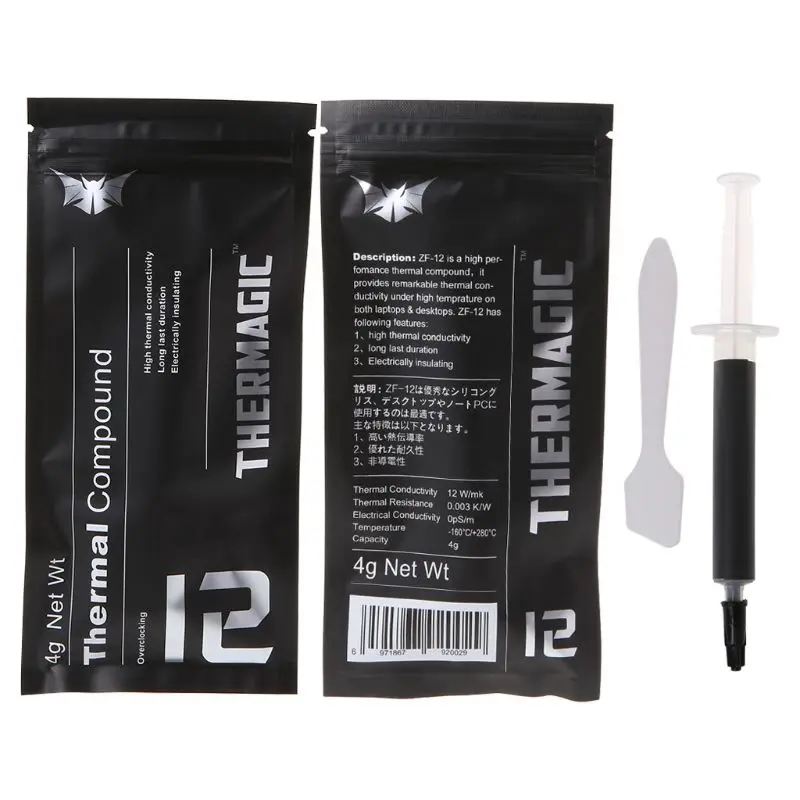 ZF 12 12W mk High Performance Thermal Conductive Grease Paste AMD Intel processor CPU GPU Cooler 1