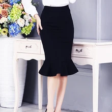 Европа и США ветер листьев лотоса рыбий хвост юбка бедра, высокая талия стрейч шаг юбка большого размера Женская