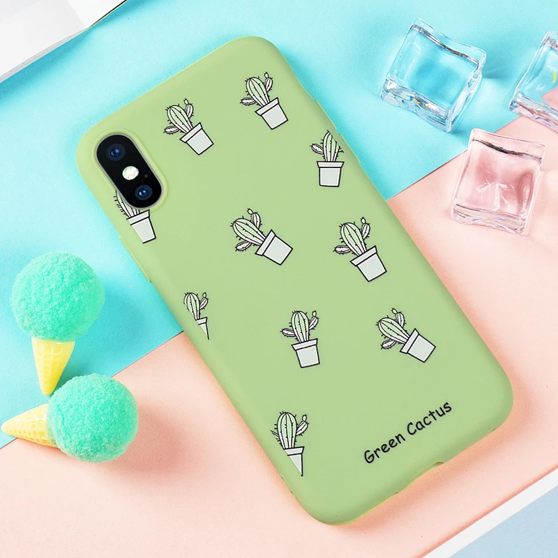 05 Модный силиконовый чехол с узором для iPhone 7, 6, 6 S, 8 Plus, X, 5, 5S, XS, Max, XR, 11 Pro, матовый чехол для телефона, s, пара, фруктовое растение, чехол с изображением животного - Цвет: 05