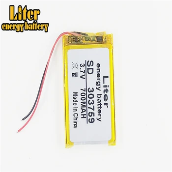 

3.7V,700mAH,[303759] Polymer lithium ion / Li-ion battery for TOY,POWER BANK,GPS,mp3,mp4,cell phone,speaker