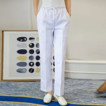 

Women Medical Doctor Nurse Uniform Elastic Waist Scrubs Work Wear Pants Accessories Soft Clothing For Nursing Role Play Costumes