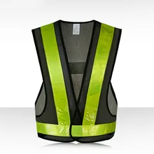 Светоотражающий жилет v Тип жилет безопасности для верховой езды дорожный санитарный Кристалл дорожный рабочий светоотражающий жилет черный и красный