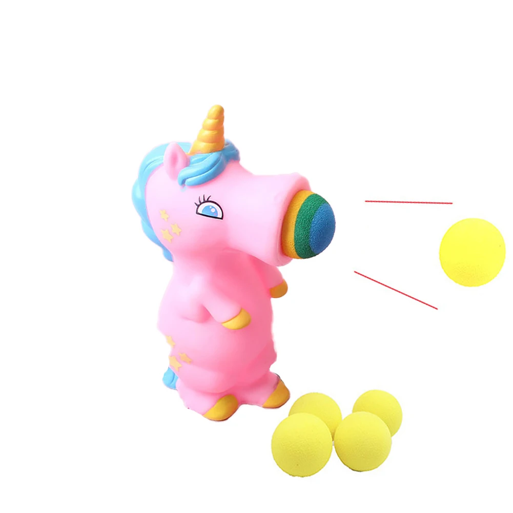 

1PC Unicorn Popper Kids Ball Popper Toy Indoor And Outdoor Play Ball Shooting Toy Unicorn Gifts For Boys Girls(Pink)