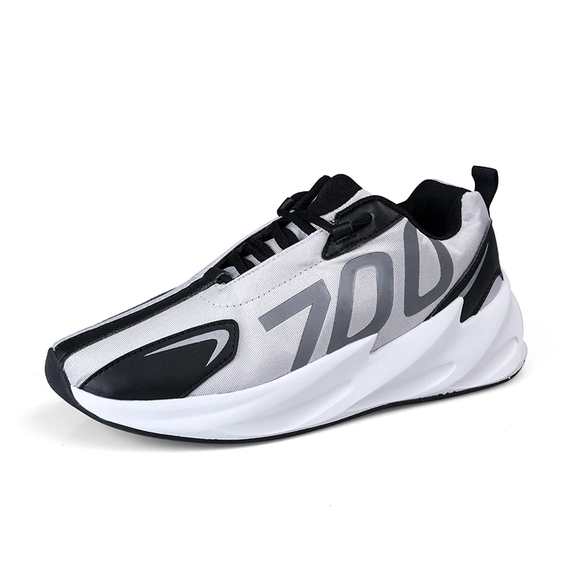 Дизайн Kanye 700 V2 Boost Triple S Sneakers Desi роскошные мужские и женские туфли для папы бежевые черные спортивные кроссовки - Цвет: Серебристый