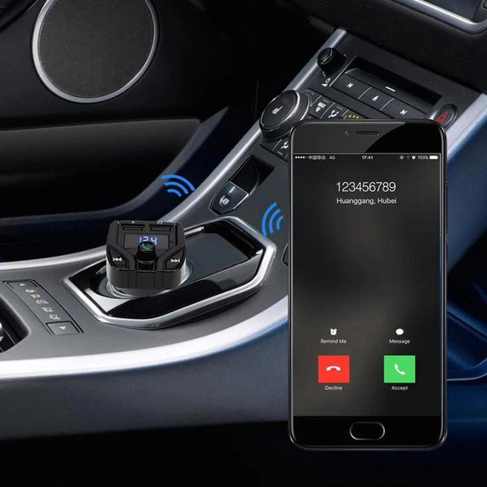 Портативный многофункциональный автомобильный Mp3 музыкальный плеер Handsfree fm-передатчик с 2 usb-портами VDX99