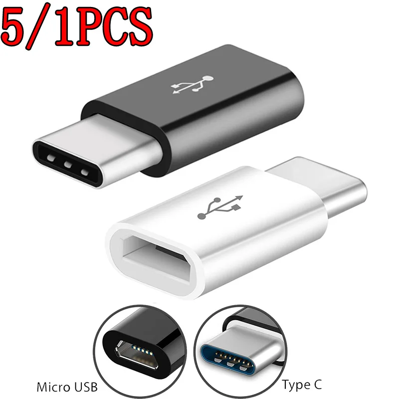 

5/1PCS Mobile Phone Adapter Micro USB To USB C Adapter Microusb Connector for Huawei Xiaomi Samsung Galaxy A7 Adapter USB Type C
