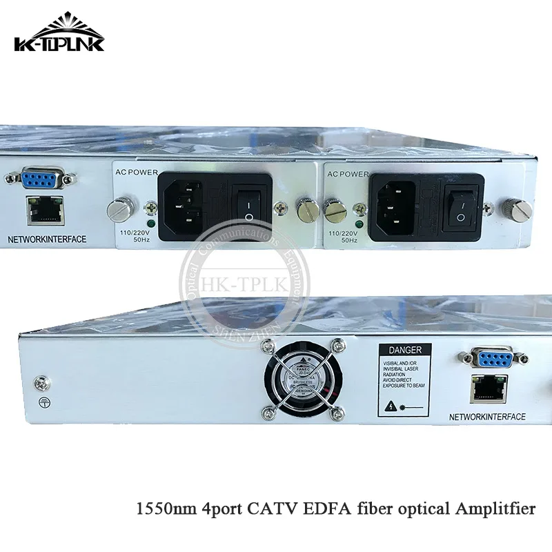 Горячие товары 1550 нм CATV WDM EDFA 4 порта * 18 дБм 1U 80 Вт SC/APC SC/UPC Волоконно оптический