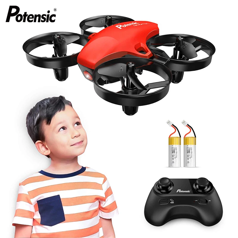 En venta Mini Dron A20 con mantenimiento de altitud, modo sin cabeza 2,4G RC Quadcopter RTF helicóptero para niños, regalo con protectores de hélice BEpZZeeJR