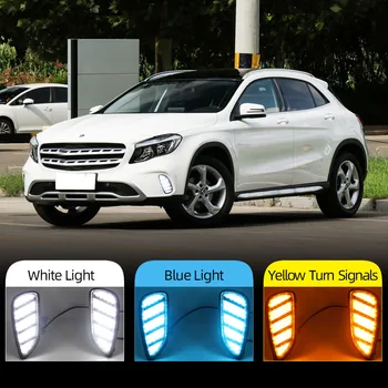 

Car flashing 2PCS For Mercedes Benz CLA GLA GLA180 GLA200 2015 2016 2017 2018 Car DRL LED Daytime Running Lights Fog lamp