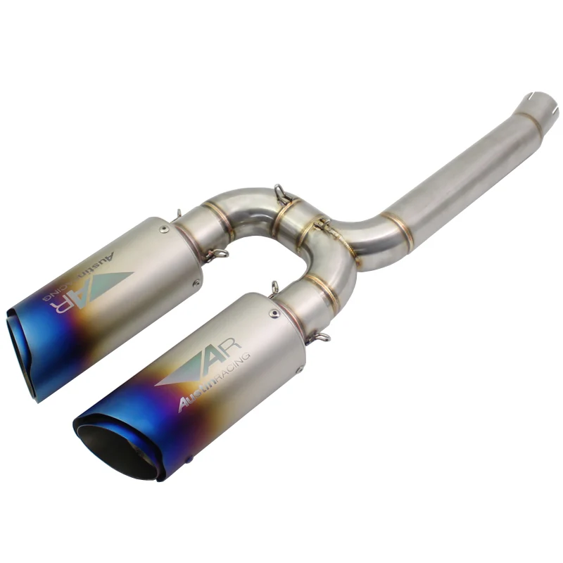 

FZ6N FZ6S FZ6 S2 Exhaust System Slip-On Motorcycle Mid Link Pipe with 2PCS AR Muffler Pipe Escape for Yamaha FZ-6N FZ-6S Fazer