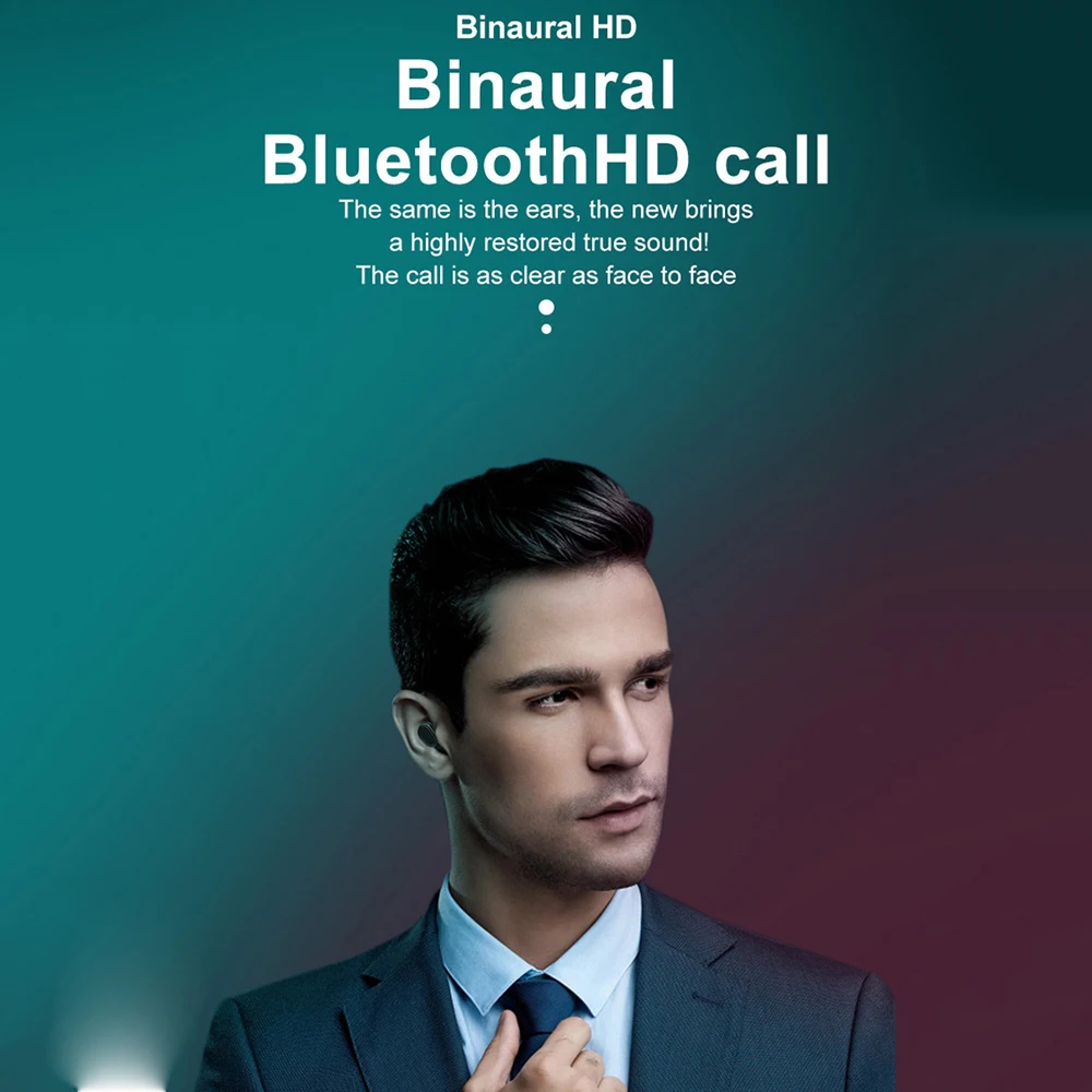 8D стерео Bluetooth 5,0 наушники Беспроводная Спортивная гарнитура TWS наушники HD микрофон для вызова наушники с зарядным устройством 300 мАч