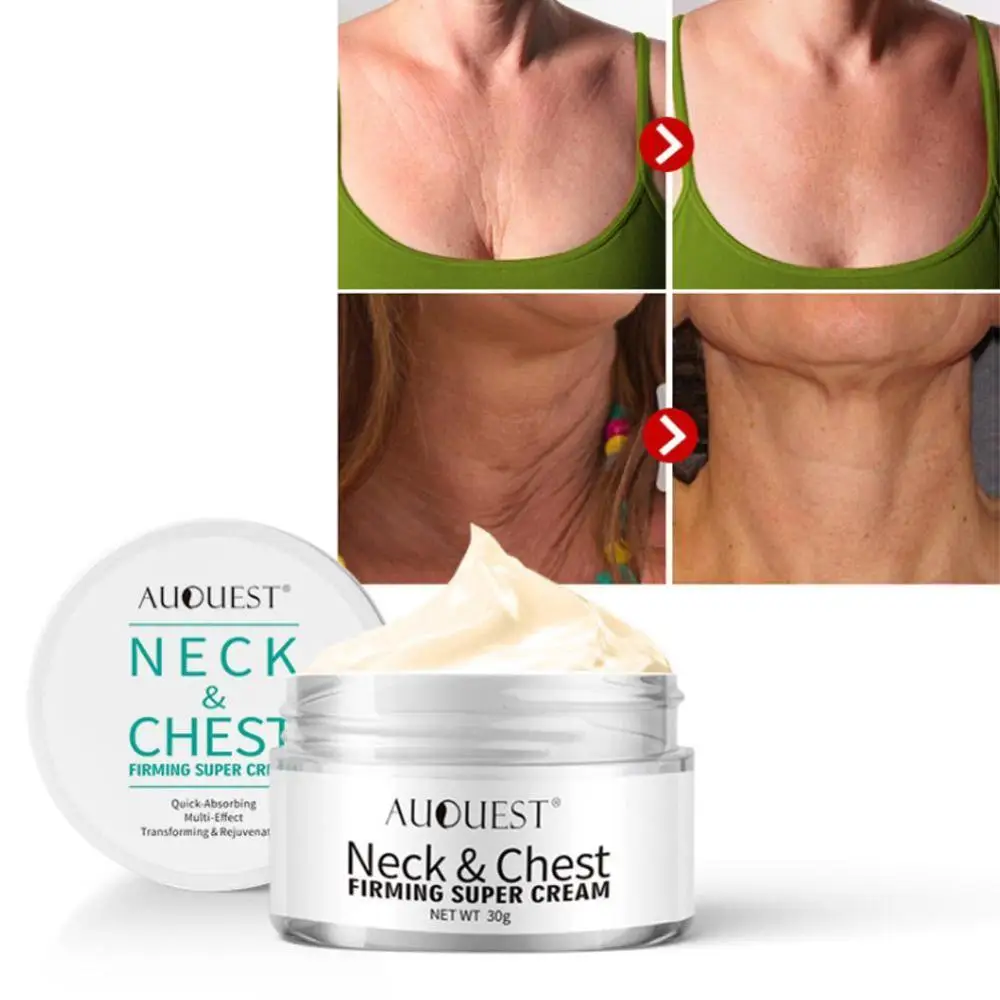 AuQuest 30 г крем против морщин для шеи, подтягивающий, укрепляющий, для восстановления кожи, для груди, шеи, морщин, крем, красота, уход за шеей