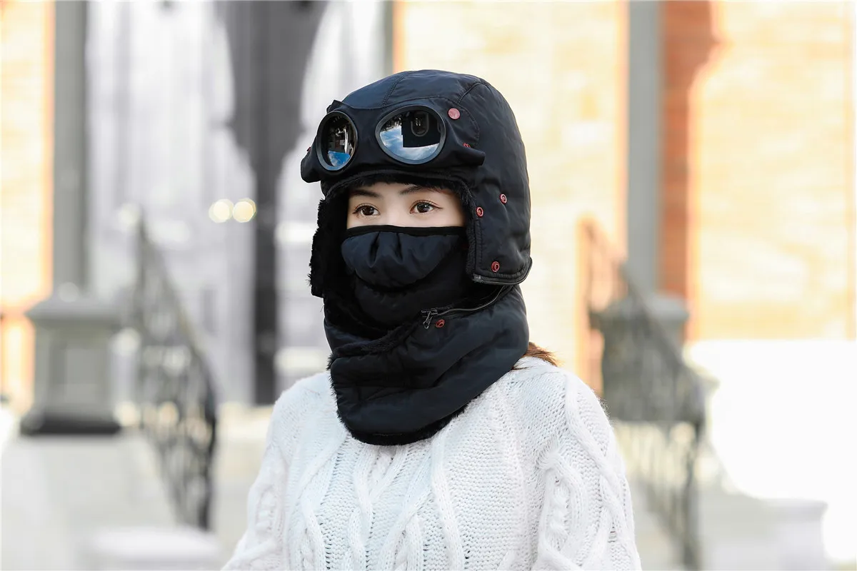 Thermal Winter Trapper Hat With Glasses 