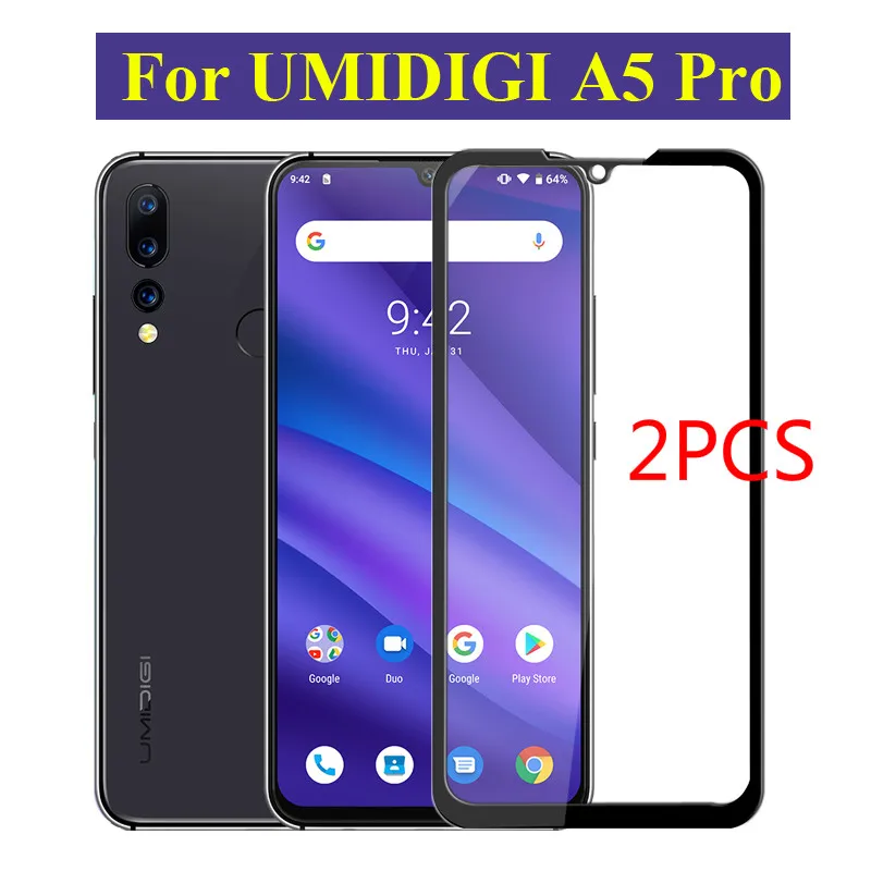 

2PCS 9H Full Cover Tempered Glass Screen Protector For Umidigi S3 A5 Pro Protective Safety Film For Umi A5pro S3Pro S 3 A5 Pro