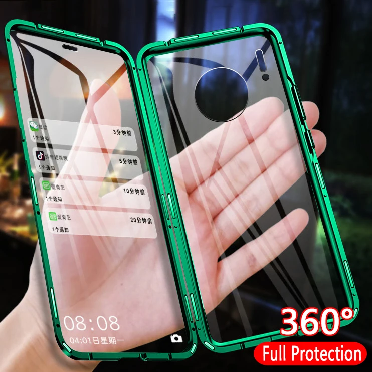 360 Защитный Магнитный ударопрочный чехол для Huawei Mate 20 Lite 20X 30 Pro Чехол-Бампер P30 P20 |