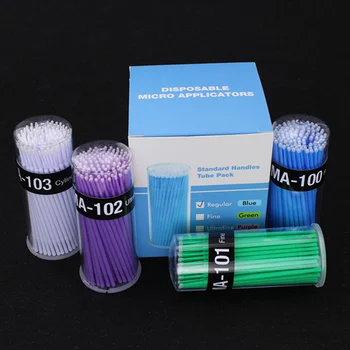 

New Hot 100Pcs/Box Dental Micro Brush Disposable Materials Tooth Applicators Sticks Oral Hygiene Teeth Care SMR88