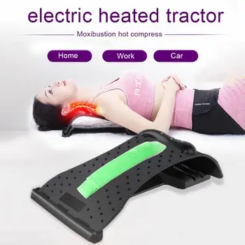 

Heated Back Stretcher Lumbar Support Adjustable Pain Relief Back Massager Posture Corrector For Spinal Stenosis Herniated Disc