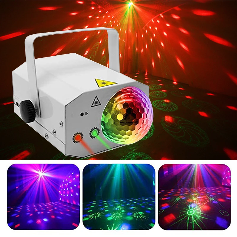 مصباح كرة ديسكو Rgb Led كرة سحرية ملونة جهاز عرض ليزر للدي جي بار نادي كاريوكي عرض مسرحي Holiday Lighting Naoko
