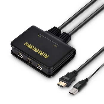 

USB HDMI KVM Switch Switcher Dual Port USB 2.0 & HDMI 1.3 KVM Switcher Keyboard Mouse for Dual Monitor Keyboard Mouse HDTV