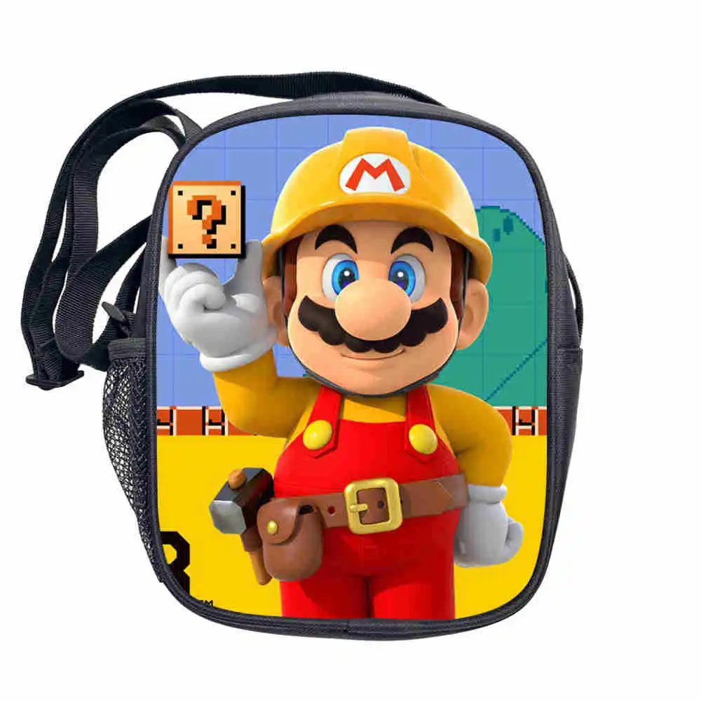 Мини-сумка-мессенджер с принтом Марио Smash Bros, сумки через плечо для мальчиков и девочек, детские школьные сумки, Детская сумка для книг, маленькая сумка на плечо