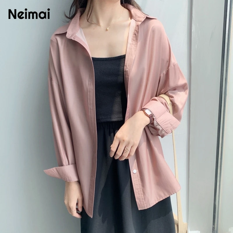 Осень новинка 2019 обычная высокая на выход Блузка Женская атласная шелковая с