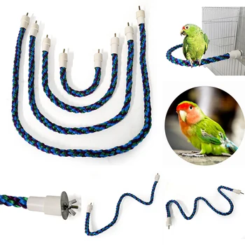

New Parrot Rope Hanging Braided Chew Rope Bird Cage Cockatiel Toy Pet Stand Training Accessories Swing Supplies