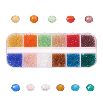 

Glass Bead Set Diy Handmade Beaded Material Irregular Beads Jewelry Accessories 1200 Pieces