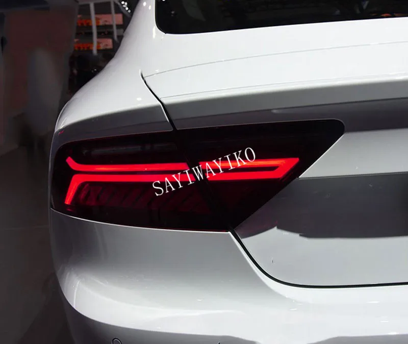 Автомобильный Стайлинг задние фонари чехол для Audi A7 задний фонарь 2012- светодиодный Audi A7 задние фонари задний фонарь задний багажник drl+ сигнал+ тормоз+ Риверс