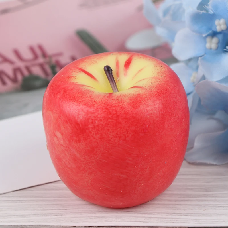 Искусственное яблоко форма свечи фрукты свечи Рождество имитация на Рождество ЕВА Свадебная вечеринка декорации поставки креативный подарок