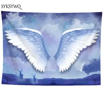 

angel wing tapestry wall blanket wall sheet drap mural tapices drop shipping wall cloth trippy tapestry