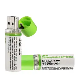 Оригинальная USB аккумуляторная батарея АА 1,5 V 1450mAh быстрая зарядка Li-po батарея качество AA батареи Bateria RoHS CE