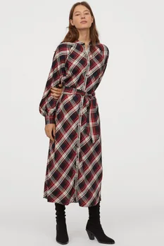 

2020 new Spring Summer European Pattern Waist Belt female Dress Mid-length zaraing vadiming sheining women dress BGB9391