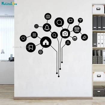 

Social Media Office Balance Idea Business Worker Office Decoration Murals Unique Gift Television Share Like Follow People YT2742