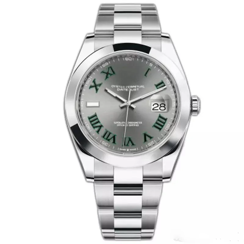 8 41 мм люксовый бренд AAA автоматические datejust механические темно-Родиевые юбилейные женские и мужские дизайнерские наручные часы Мужские часы - Цвет: 8
