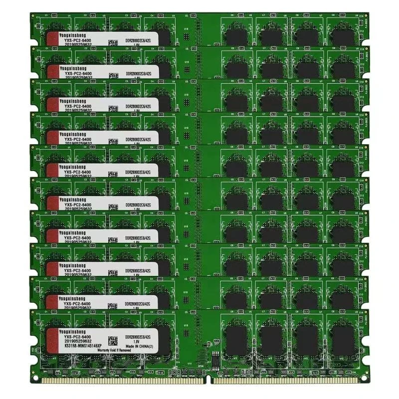 10pcs Bulk Lot Ddr2 2gb 800mhz Pc2 6400 Dimm Desktop Ram 240pin 1 8v Non Ecc Computer 2gb Ram Random Chips Rams Aliexpress