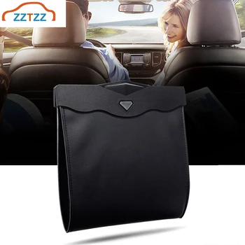 

1Pcs Car Trash Bag Can with LED Light, Car Backseat Hanging Waterproof Litter Magnetic Garbage Bag Organizer