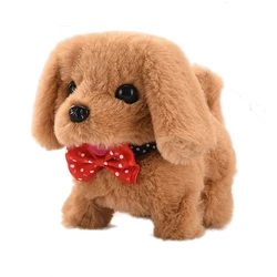 Jouets en peluche pour chien, Teddy Labrador Golden Retriever, Saint berger que Bear, voix électronique, électrique, cadeau pour fille 