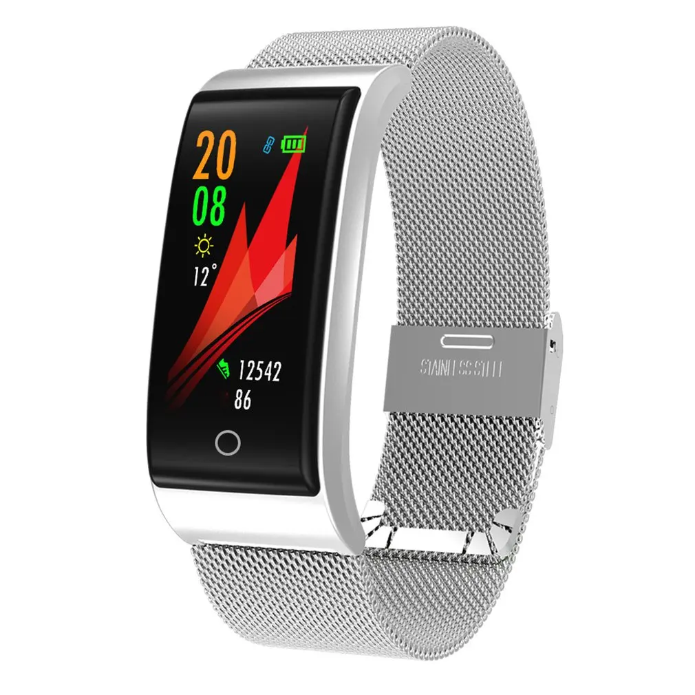 

Metal Smart Band Color Screen Wristband Heart Rate Monitor Men Women Fitness Watch Pedometer Smart Bracelet
