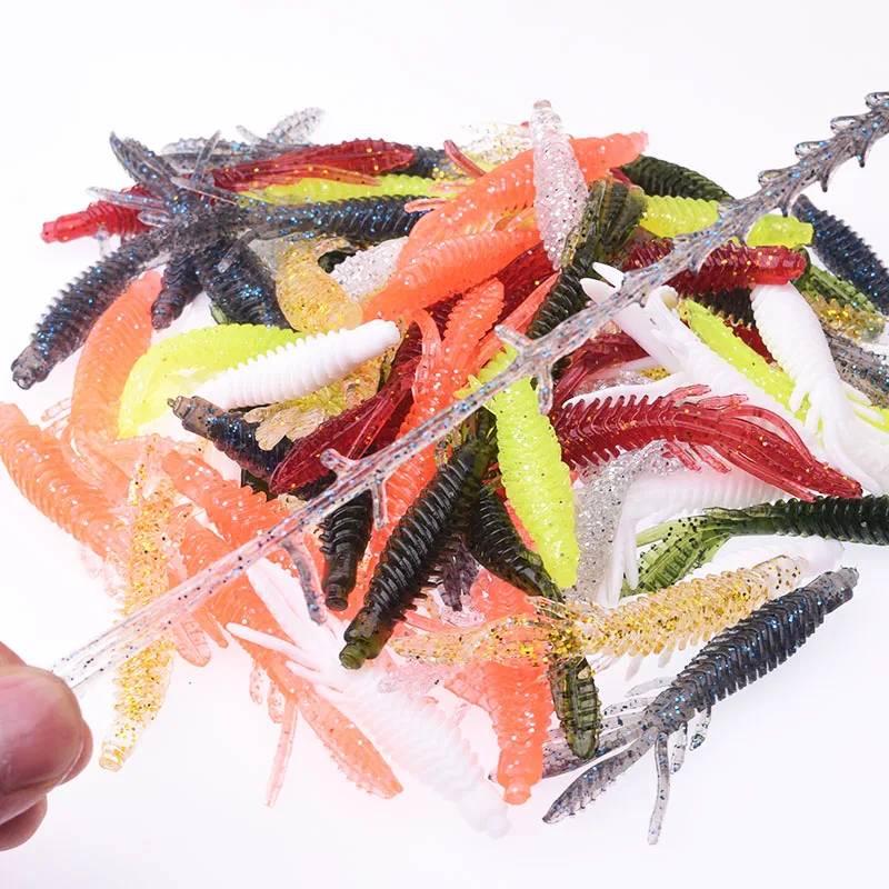 5Pcs/lot jig Wobbler Worm fishing Lure 7cm 1.8g Swimbaits Tackle fishing  soft baits Bass