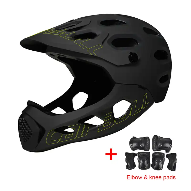 mtb full face helmet with removable chin guard