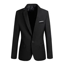 Veste Blazer de bureau pour homme, tenue de mariage, coupe cintrée, à la mode, couleur unie, manteau décontracté, costume d'affaires, 2021, nouveauté 